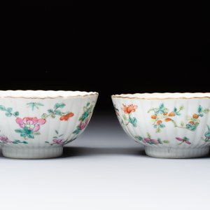 A pair of Chinese famille rose 'Cricket' bowls, Tongzhi marks, 19th C. — photo 5