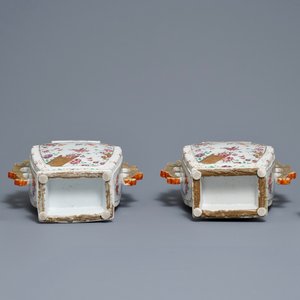 A pair of Chinese famille rose dragon-handle vases, Qianlong — photo 6