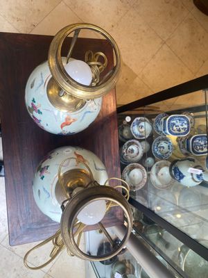 A pair of Chinese famille rose 'Eight Immortals' jars mounted as lamps, 19th C. — photo 3