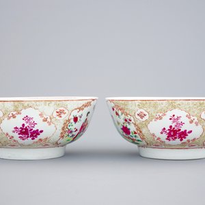 A pair of Chinese famille rose export porcelain bowls, Qianlong, 18th C. — 照片 3