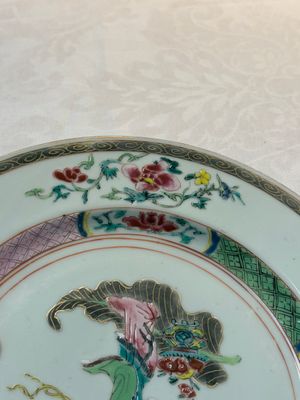 A pair of Chinese famille rose 'Lan Caihe' plates, Yongzheng — photo 6