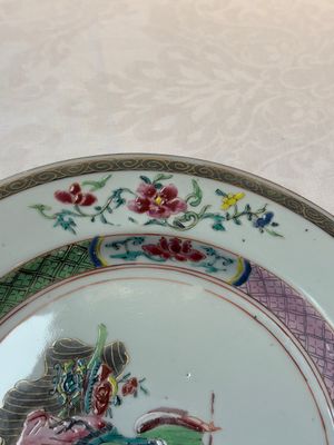 A pair of Chinese famille rose 'Lan Caihe' plates, Yongzheng — photo 7