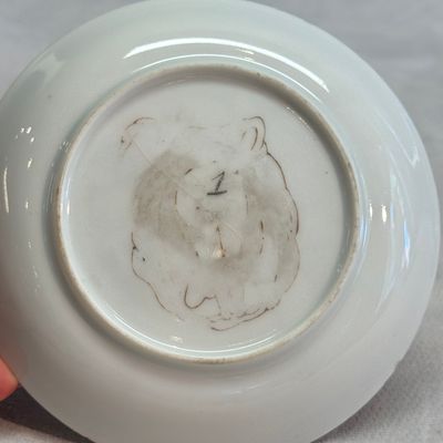A pair of Chinese famille rose 'Milkmaid' saucers — photo 9
