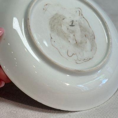 A pair of Chinese famille rose 'Milkmaid' saucers — photo 10