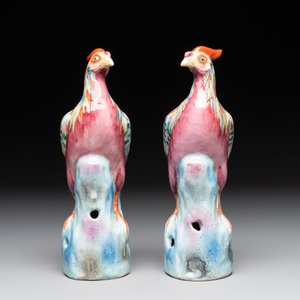 * A pair of Chinese famille rose models of pheasants, 18/19th C. — foto 5