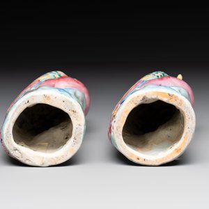 * A pair of Chinese famille rose models of pheasants, 18/19th C. — foto 7