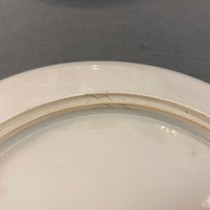 A pair of Chinese famille rose plates with ladies in a garden, seal mark, Republic — photo 20