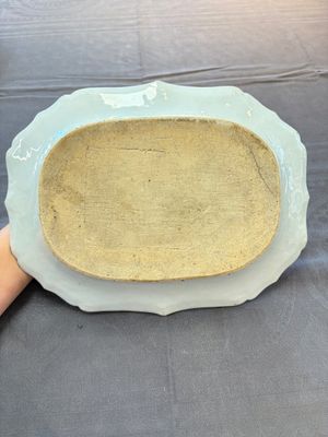 A pair of Chinese famille rose 'pseudo-tobacco leaf' dishes and a saucer, Qianlong — 照片 6