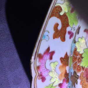 A pair of Chinese famille rose “pseudo tobacco leaf” plates, Qianlong — photo 5