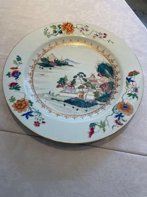 A pair of Chinese famille rose 'river landscape' dishes, Qianlong — foto 6