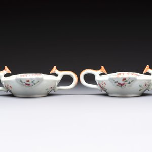 A pair of Chinese famille rose sauce boats, Qianlong — 照片 5