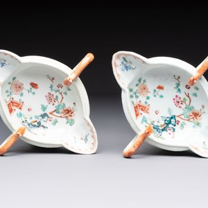 A pair of Chinese famille rose sauce boats, Qianlong — 照片 6