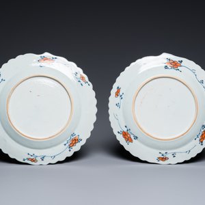 A pair of Chinese famille rose 'tobacco leaf' plates, Qianlong — 照片 3