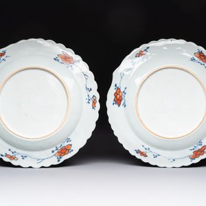 A pair of Chinese famille rose 'tobacco leaf' plates, Qianlong — photo 2