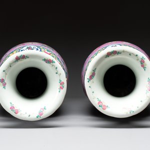 A pair of Chinese famille rose vases for the Straits or Peranakan market, 19th C. — foto 5
