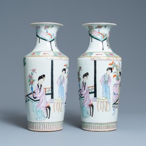 A pair of Chinese famille rose vases, Republic — photo 2
