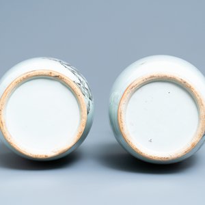 A pair of Chinese famille rose vases with birds among blossoming branches, 19/20th C. — 照片 6