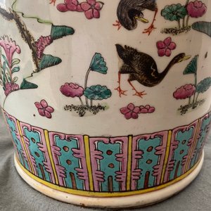 A pair of Chinese famille rose vases with birds among blossoms, 19th C. — 照片 40