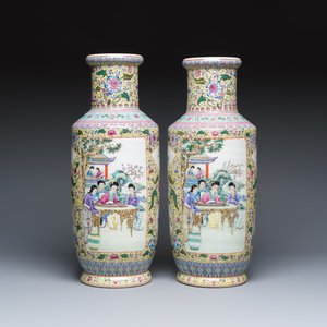 A pair of Chinese famille rose vases with figural design — photo 2