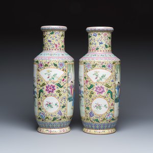 A pair of Chinese famille rose vases with figural design — photo 3