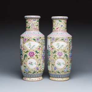 A pair of Chinese famille rose vases with figural design — photo 5