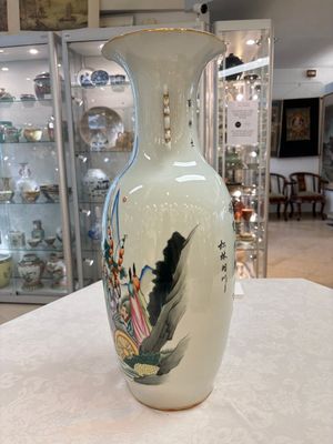 A pair of Chinese famille rose 'Wen Wang Fang Xian 文王訪賢' vases, signed Song Lin Ge 松林閣, 19/20th C. — photo 15