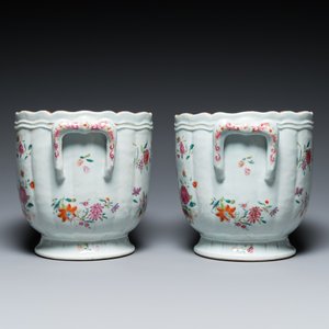 A pair of Chinese famille rose wine coolers, Qianlong — 照片 5