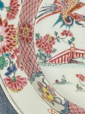 A pair of Chinese famille rose 'Xi Xiang Ji' plates and a pair of 'floral' plates, Yongzheng — photo 3