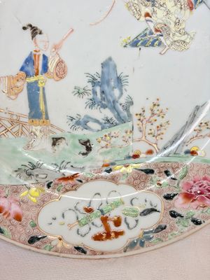 A pair of Chinese famille rose 'Xi Xiang Ji' plates — photo 19