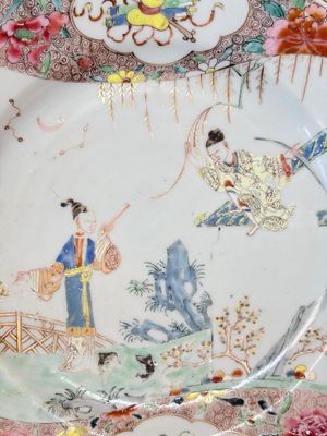 A pair of Chinese famille rose 'Xi Xiang Ji' plates — photo 20