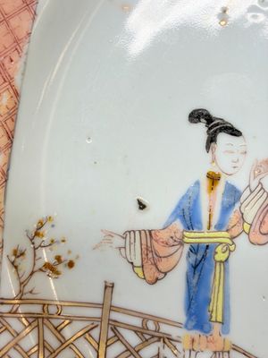 A pair of Chinese famille rose 'Xi Xiang Ji' plates — photo 4