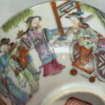 A pair of Chinese famille rose 'Xi Xiang Ji' tea bowls — photo 10