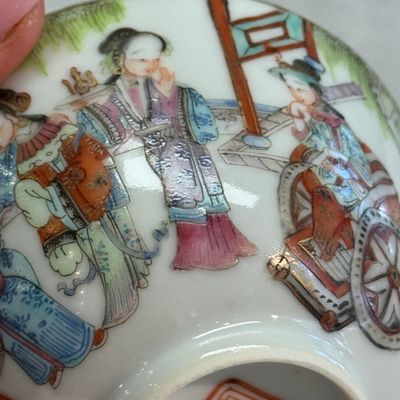 A pair of Chinese famille rose 'Xi Xiang Ji' tea bowls — photo 21