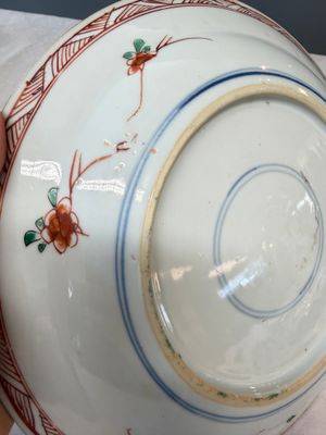 A pair of Chinese famille verte 'Bird among Willow and Flowering Branches' plates — foto 11