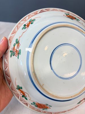 A pair of Chinese famille verte 'Bird among Willow and Flowering Branches' plates — foto 14