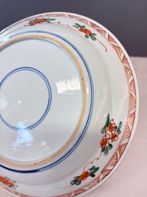 A pair of Chinese famille verte 'Bird among Willow and Flowering Branches' plates — foto 17