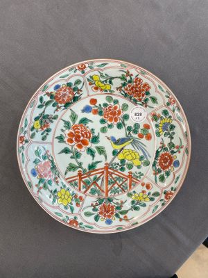 A pair of Chinese famille verte 'bird and peonies' plates, Kangxi — 照片 5