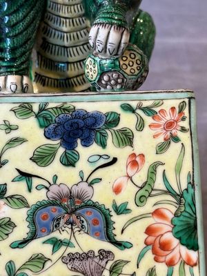 A pair of Chinese famille verte Buddhist lions, 19th C. — foto 10