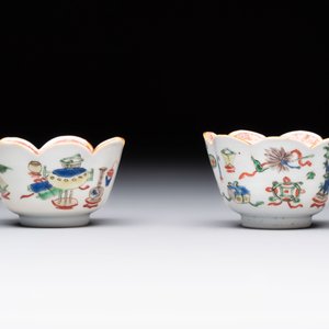 A pair of Chinese famille verte cups and saucers with antiquities, Kangxi — photo 6