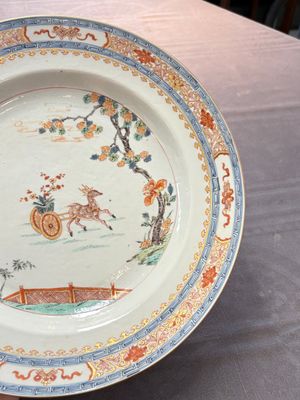 A pair of Chinese famille verte 'deer' dishes, Yongzheng — 照片 4