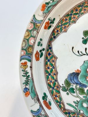 A pair of Chinese famille verte dishes with floral design, lingzhi mark, Kangxi — photo 17