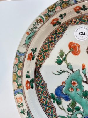 A pair of Chinese famille verte dishes with floral design, lingzhi mark, Kangxi — photo 5