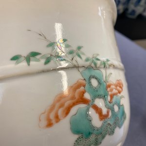A pair of Chinese famille verte jardinières, 19th C. — photo 10