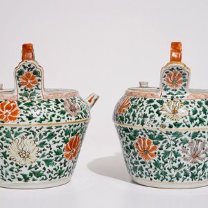A pair of Chinese famille verte lime pots, poss. for the Vietnamese market, Kangxi — photo 3