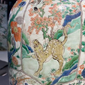 A pair of Chinese famille verte 'mythical animals' vases, Kangxi — 照片 22