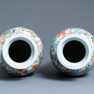 A pair of Chinese famille verte 'mythical animals' vases, Kangxi — 照片 6