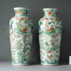 A pair of Chinese famille verte 'mythical animals' vases, Kangxi — 照片 9