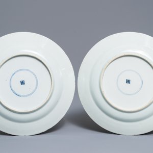 A pair of Chinese famille verte plates with floral design, Kangxi — 照片 2