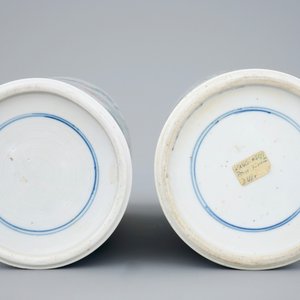 A pair of Chinese famille verte rolwagen vases, Kangxi — 照片 4
