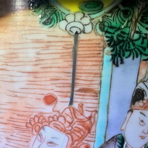 19世纪 五彩人物图棒槌瓶 一对 — 照片 11